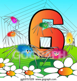 Clipart - Numbers serie for kids - #06. Stock Illustration ...