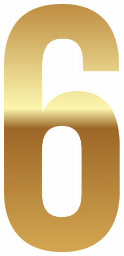 Golden Number Six PNG Clipart Image | Gallery Yopriceville - High ...