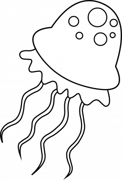 Jellyfish Coloring Page - Free Clip Art