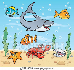 Stock Illustration - Sea life scene. Clip Art gg74916055 ...