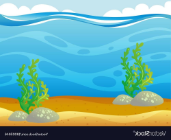 Best Cartoon Underwater Ocean Scene Vector Library » Free ...