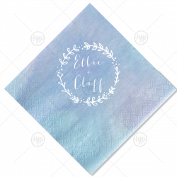 Custom Ocean Cocktail Napkins with Matte White | For Your Party