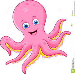 Octopus Cartoon Clip Art | Illustration of Cute octopus ...