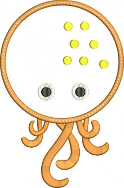 Octopus Applique Embroidery