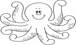 Octopus black and white octopus coloring template octopus ...