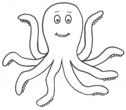 Free Black And White Octopus Drawing, Download Free Clip Art ...