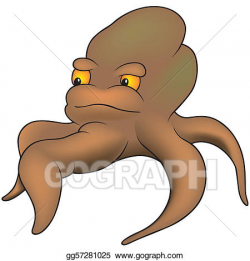 EPS Illustration - Brown octopus. Vector Clipart gg57281025 ...