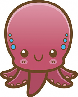 Cute Happy Kawaii Sea Creature Life Animal Cartoon Emoji Vinyl Decal  Sticker (8