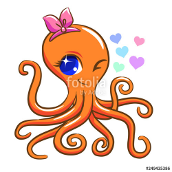 Octopus cartoon clipart