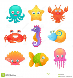 Cute Cartoon Sea Octopus | Cute sea life creatures cartoon ...