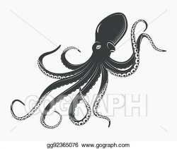 EPS Illustration - Octopus or cuttlefish, underwater ...