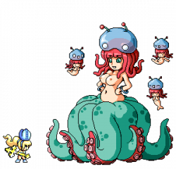 Octopus Girl by probertson | PixelArt | Pinterest | Monster girl