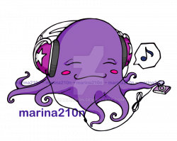 Little Octopus with Headphones by Marina210n on DeviantArt