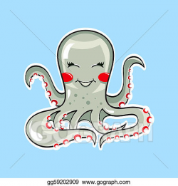 EPS Illustration - Happy octopus. Vector Clipart gg59202909 ...