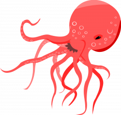Clipart - Red Octopus