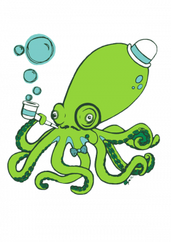 octopus kraken green comic fantasyart surrealart For m...