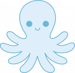 cute clipart- Little Blue Octopus | Because I Am a Gentleman ...