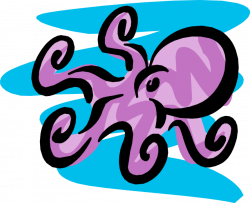 Purple Octopus Cephalopod - Vector Image