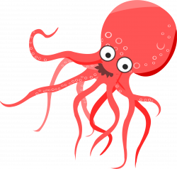 Clipart - Cartoon Octopus 3