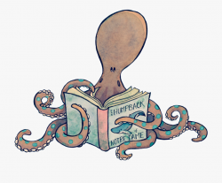 Clipart Food Octopus - Octopus Cartoon Reading #214126 ...