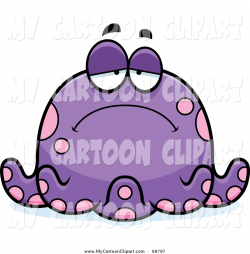Clip Art of a Chubby Sad Spotted Purple Octopus by Cory ...