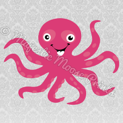 Majestic Moose Prints - Happy Octopus SVG