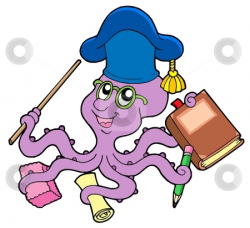 Octopus teacher stock vector
