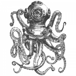 28+ Collection of Vintage Octopus Drawing | High quality, free ...
