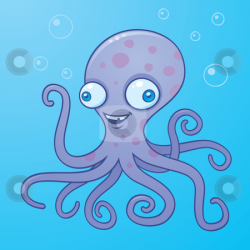 Silly Octopus stock vector