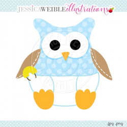 Diaper Baby Boy Owl Digital Clipart - JW Illustrations ...