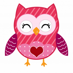 February Clipart Cute Colorful Owl - Valentine Owl Clip Art ...