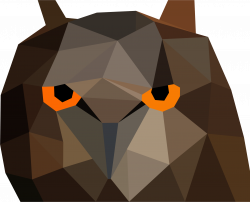Clipart - Low Poly Owl Head