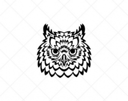 Owl head clipart | Etsy