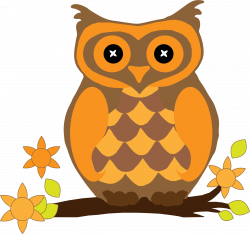 Clipart - Orange Owl