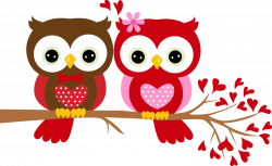 Valentine's Day Gift Owl Paper Clip art - Valentine Dancing Cliparts ...