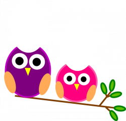 Purple And Pink Owls Clip Art at Clker.com - vector clip art online ...