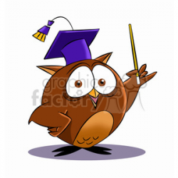 buho the cartoon owl professor clipart. Royalty-free clipart # 397868