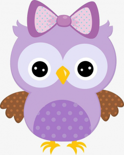 Purple Painted Cartoon Owl With Bow | OWLS ARE A HOOT | Owl ...