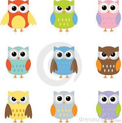 Owls, Color owls clip art by Yulia87 on Dreamstime | Owl ...