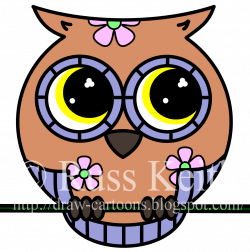 Simple step by step tutorial, how to draw a cute cartoon owl ...