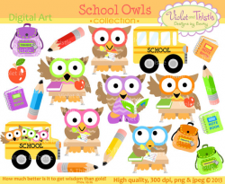 School Owls Clip Art Owl Clip art Clipart Student Owls ...