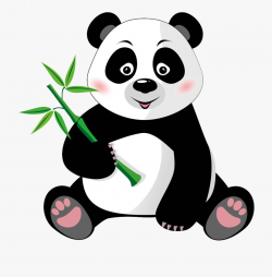 Hungry Panda Eats Spam - Panda With Bamboo Drawing #139139 ...
