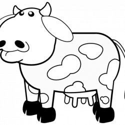 Cow Clipart Black And White clipart hatenylo.com