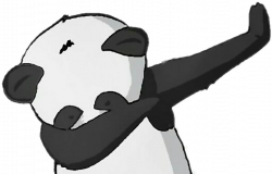 panda dabbing dab - Sticker by Radyy Krastanovaa