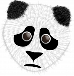 Clipart - Fuzzy Panda Bear