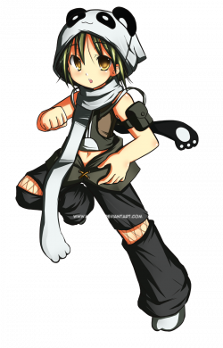 Panda Girl PNG by MightyLeafy on DeviantArt