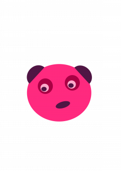 Clipart - Pink Panda Face