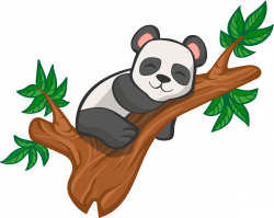 Clipart - Panda in tree