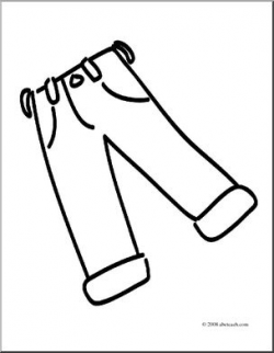 Clip Art: Basic Words: Pants (coloring page) I abcteach.com ...