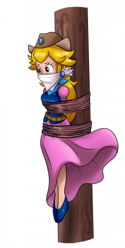 Deputy Peach tied to pole and gagged by TheRopeBaron | anime ...